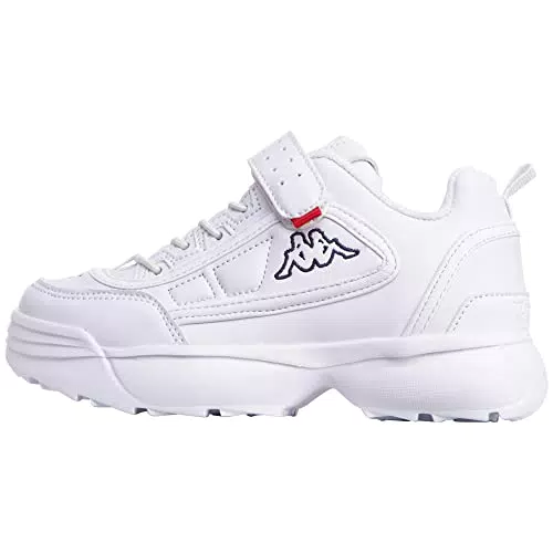 Kappa Kinder Sneakers Rave Nc für Jungen und Mädchen, Schwarz-Weiß