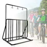 Fahrradständer Boden - Freistehender Fahrradhalter mit 3 Doppelhaken - Montageständer für alle Fahrradmodelle