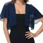 Kate Kasin Sommer Cardigan Damen mit Glockenärmeln und Rüschen V-Ausschnitt