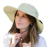 Gipfelfreund Sonnenhut Strohhut für Damen und Herren - Outdoor Safari Hut mit UV-Schutz