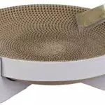Kerbl Pet Kratzbrett Platinum aus Pappe für Katzen - 100% recycelbar mit Katzenminze - Wellpappe für Schlafen, Spielen und Kratzen