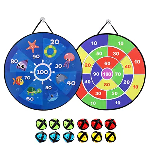 Kinder Klett Dartscheibe für drinnen und draußen - Dart Wurf Spiel Scheibe für Kinder - Weihnachten Party Thema