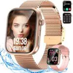 Smartwatch KIPTUMTEK mit Telefonfunktion und Fitness-Tracker, 2.01 Touchscreen, IP68 wasserdicht - Schwarz