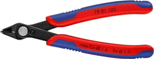 Knipex Elektronikzange mit Mehrkomponenten-Griffen 125 mm