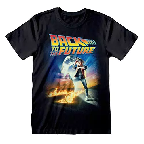 T-Shirt Back to The Future Unisex - Schwarz