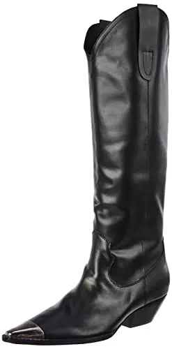 L37 HANDMADE SHOES Damen Kniehohe Stiefel, Schwarz