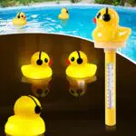 Pool Thermometer mit Solarbetrieb und LED-Licht für Schwimmbäder und Teiche