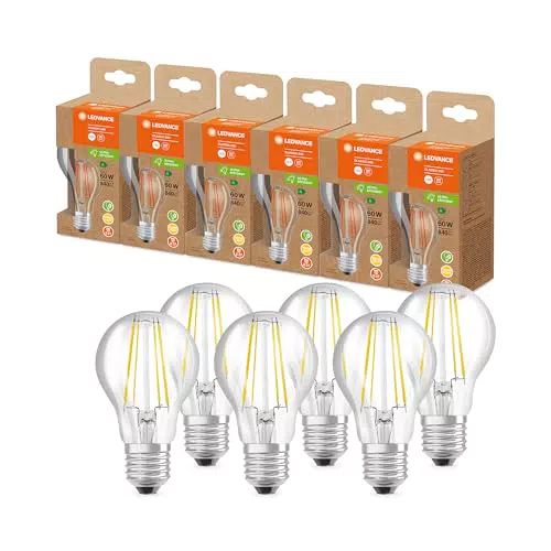 LEDVANCE LED Stromsparlampe, Filament Birne mit E27 Sockel