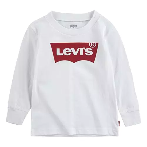 Levi's Kinder Langarm Batwing T-Shirt Weiß