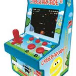 Lexibook Retro Spielkonsole Cyber Arcade mit 200 Spielen und 2,8 Zoll LCD-Farbbildschirm