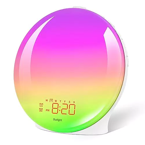 Wake Up Light mit Sonnenaufgang Simulation und Naturgeräuschen - Für Erwachsene & Kinder