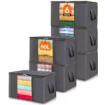 Lifewit Aufbewahrungstasche mit Deckel und Griff für Kleiderschrank Organizer - Faltbare Kleideraufbewahrung.