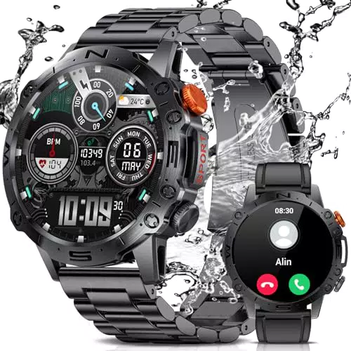 LIGE Smartwatch Herren mit Telefonfunktion und 110 Sportmodi