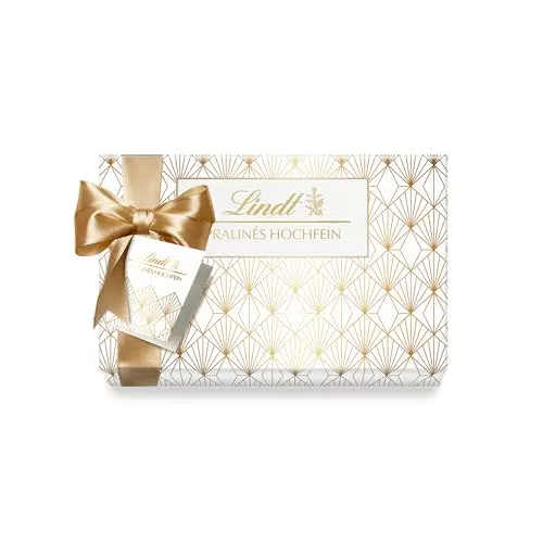Lindt Pralinen im Winterdesign Geschenkpapier - Pralinés-Schachtel mit 20 köstlichen Sorten - Alkoholfrei - Schokoladengeschenk