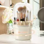 Organizer für Make-up Pinsel von LOMUG - 360° drehbarer Kosmetikhalter mit Deckel. Ideal für Damen und Mädchen.