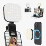 LUXSURE Selfie Licht für Handy - Magnetisch, 3 Beleuchtungsmodi, 5 Helligkeitsstufen