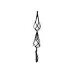 MACRAM DOPPELKNOTEN SCHWARZ SPIRALE - Hochwertiges Armband aus Makramee-Geflecht