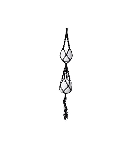 MACRAM DOPPELKNOTEN SCHWARZ SPIRALE - Hochwertiges Armband aus Makramee-Geflecht