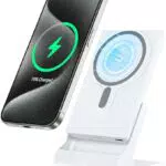 Magnetische Power Bank für iPhone mit Mag-Safe Ladestation und 5000mAh Akku