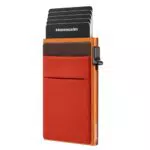 Manmaxim RFID Kreditkartenetui Slim Wallet mit Münzfach und Pop-up Kartenhalter