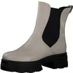 MARCO TOZZI Damen Chelsea Boots aus Leder Plateau - Beige