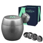 Mascotte® Design Grinder Aluminium für Kräuter und Tabak | Kompakte Mühle mit 4cm Durchmesser
