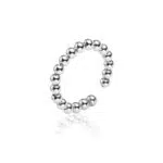 MASOP Verstellbarer Spinner Ball Ring - Silber 925 Anti-Angst-Ring für Damen und Herren