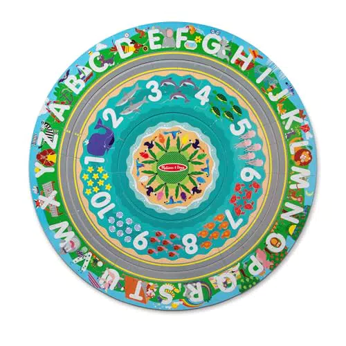 Melissa & Doug Küsten-Bodenpuzzle mit Schienen und Fahrzeugen - für Kinder ab 3 Jahren