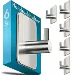 Handtuchhalter ohne Bohren - Selbstklebende Edelstahlhaken für Feuchträume