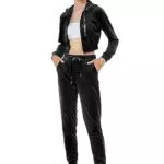 Sportanzug Damen Velours Hoodie und Jogginghose Set - MessBebe
