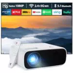 Mini Beamer Wielio 16000 Lumen Bluetooth 1080P Heimkino Projektor 5G WiFi LED - iOS/Android/Laptop/HDMI/PC/TV-Stick/USB
