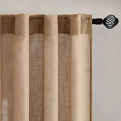 MIULEE Gardinen Vorhänge Voile Vorhang Modern Halbtransparent für Wohnzimmer Schlafzimmer