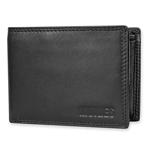 MOKIES Premium Leder Geldbörse Herren - Querformat mit RFID-Schutz