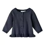 NAME IT Baby Mädchen Strickjacke NBFRASILLE LS Knit Card - Dunkles Saphir