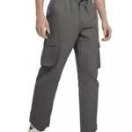 Nanameei Herren Cargohose aus Stretch-Baumwolle - Cargo Jogginghose für Männer, Baggy Style - Dunkelgrau.