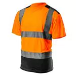 NEO TOOLS Profi Warnschutz T-Shirt Kurzarm Arbeitsshirt mit reflektierenden Zonen