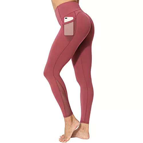 Sport Leggings Damen High Waist - Blickdichte Yogahose mit Taschen