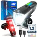 NEXTCOVER® Fahrradlicht Set mit Lichtsensor & USB aufladbar - StVZO zugelassen