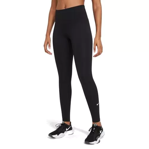 Nike Damen Leggings One Df Mr Tgt - Schwarz-Weiß