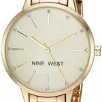 Nine West Damenuhr mit kristallbesetztem Armband