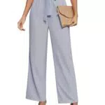Palazzo Hose Damen Sommer mit Hoher Taille und Taschen - Stilvolle Damen Sommerhose