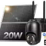 NUASI 4G LTE Überwachungskamera mit Solarpanel und PIR-Bewegungsmelder