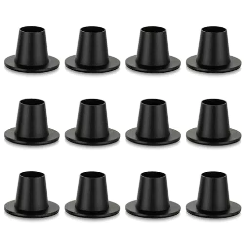 Kerzenständer aus Schwarzem Metall für Stabkerzen - Moderne Tischdekoration für Hochzeit und Jahrestag