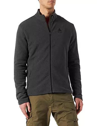 Odlo Herren Hoodyjacke mit Reißverschluss ROY, shale grey - black stripes