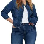 ONLY CARMAKOMA Damen Jeansjacke mit Knopfleiste
