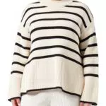 ONLY Damen Strickpullover mit Streifenmuster