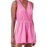 ONLY Women's ONLMAY S/L WRAP Playsuit JRS Overall, Super Pink