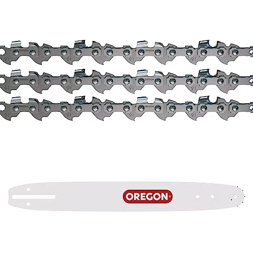 Oregon Sägekette und Führungsschiene für Husqvarna, Ryobi, Bosch - 3/8" Low Profile, 1.3mm, 52 Antriebsglieder, 35cm Schiene