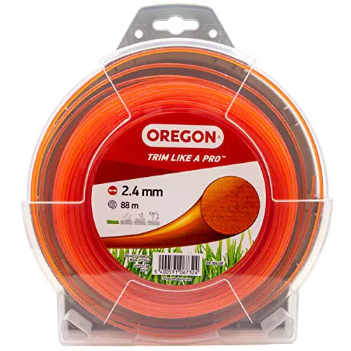 Oregon Trimmerfaden für Rasentrimmer und Motorsensen - Universelles Zubehör, 2.4mm x 88m Spule