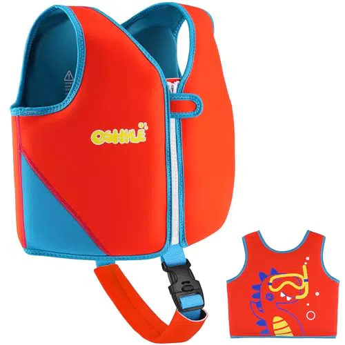Neopren Schwimmweste für Kinder von OSHYLE - Schwimmjacke für Jungen und Mädchen, Schwimmen lernen für 1–9 Jahre